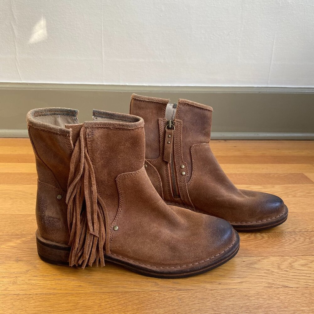 Ugg Fringe Ankle Boots